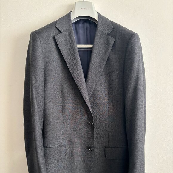 Suitsupply Grey Wool Suit Lazio Super 110s - 42 Long, Pants 36 x 32 - Picture 1 of 16